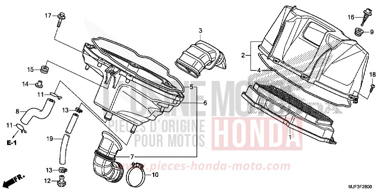 FILTRE A AIR de CTX700 ABS PEARL FADELESS WHITE (NH341) de 2014